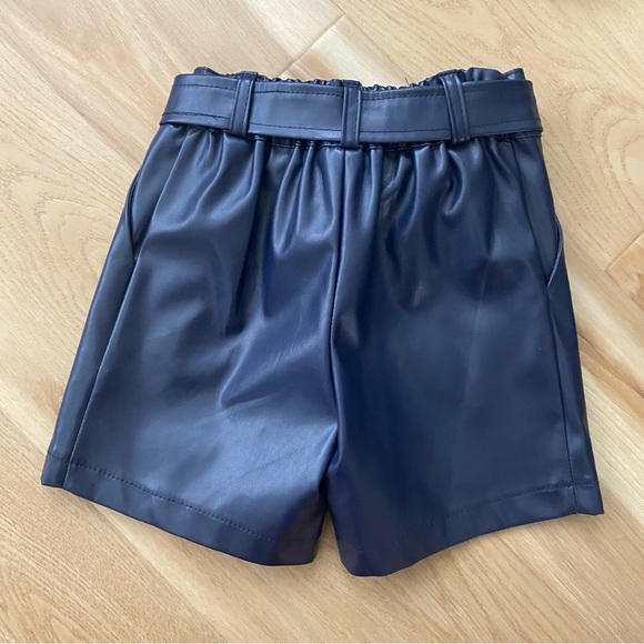 NWT GIRLS FAUX LEATHER SET/ SHORTS & JACKET - Picture 7 of 9